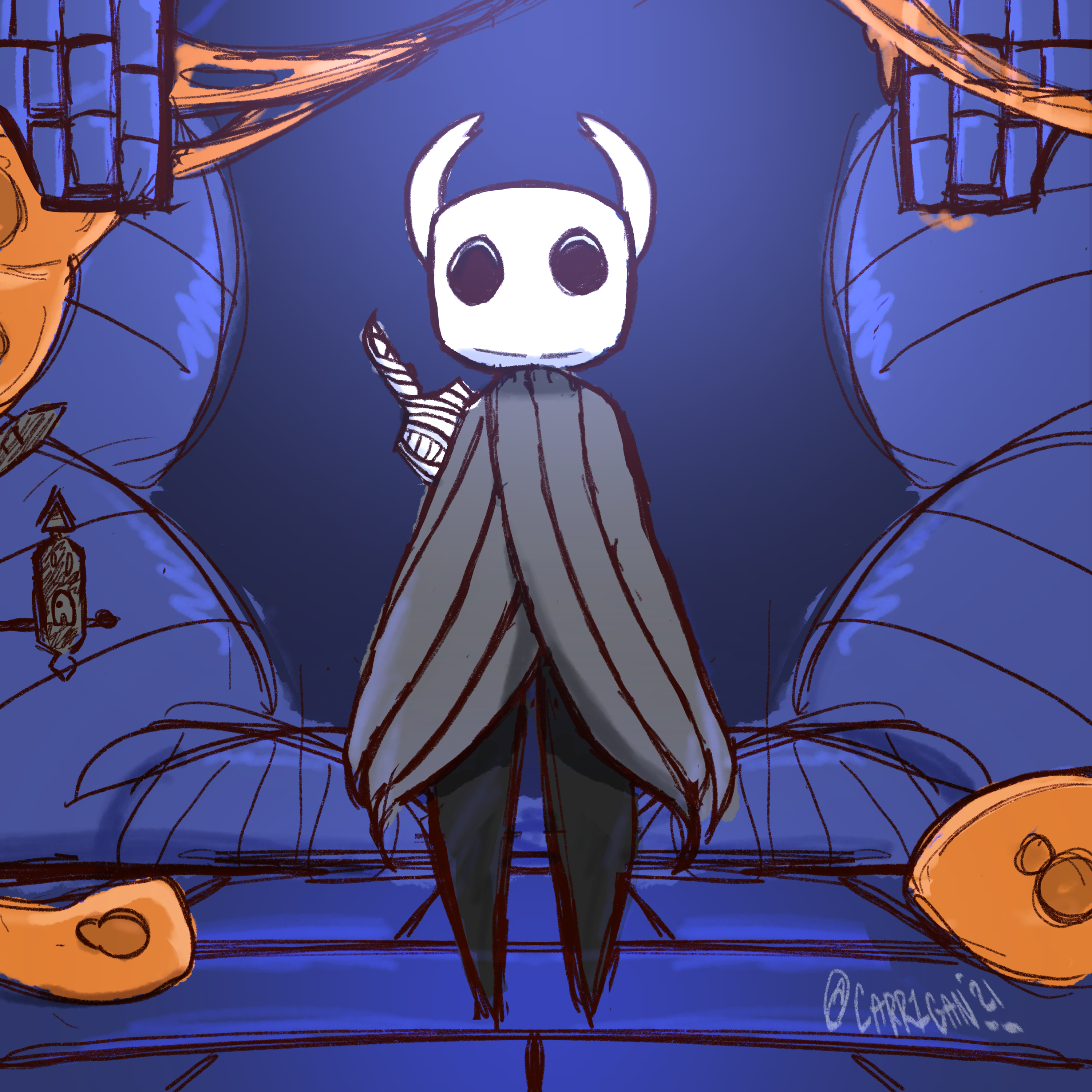 The Knight (Sketch) - Hollow Knight Fanart - Mar 8, 2021