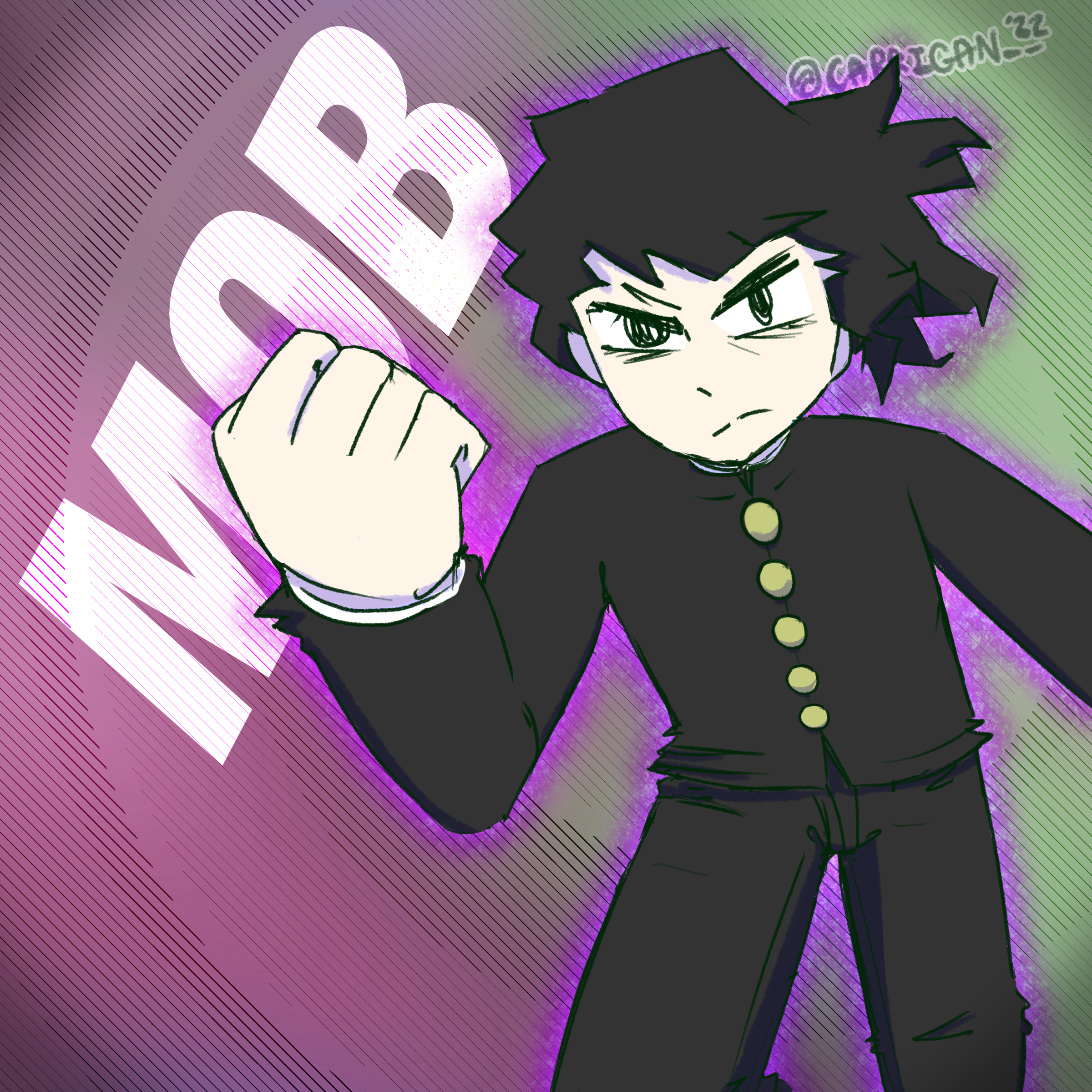 Mobbed Psycho (Sketch) - Art Trade - Feb 3, 2022