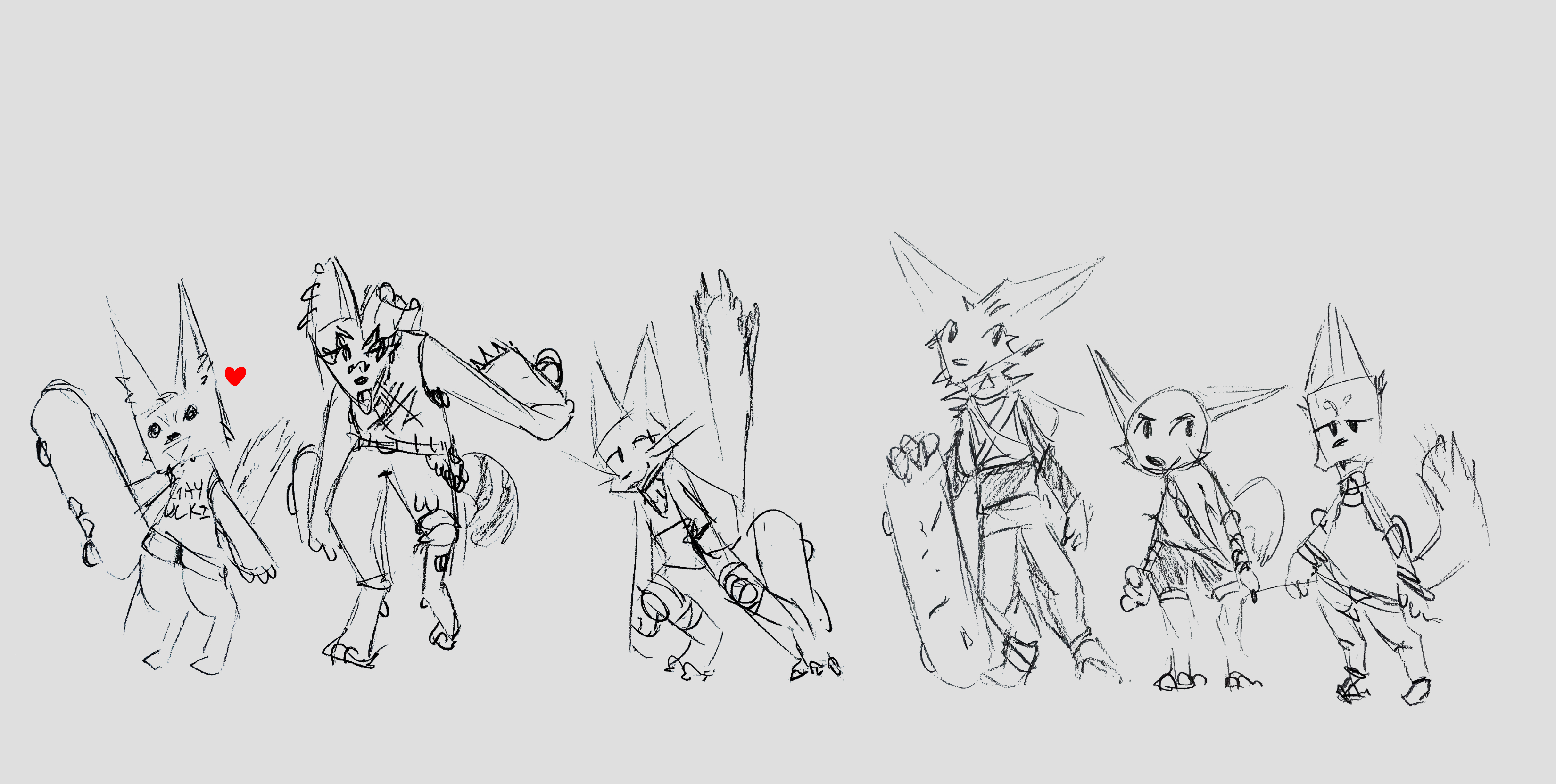 Anthro Fennec Fox Character Thumbnails - Classwork - Mar 23, 2024